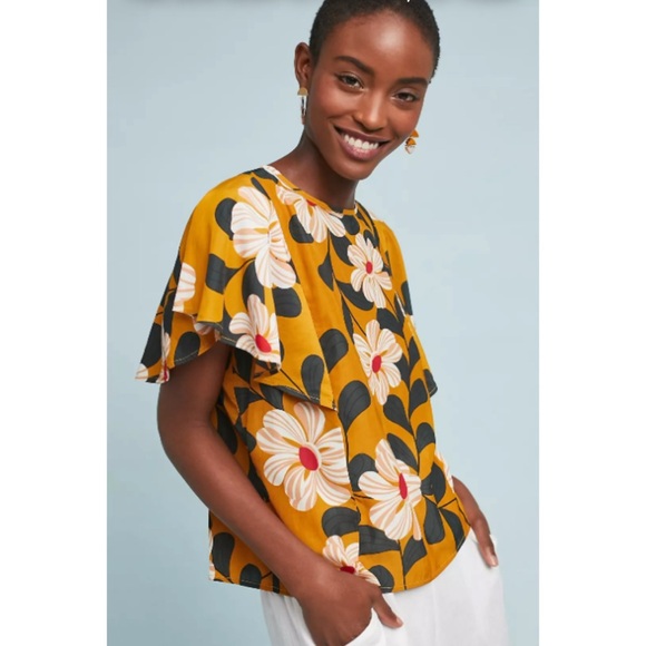 Anthropologie Eva Franco Ikebana Floral Blouse - Picture 2 of 15